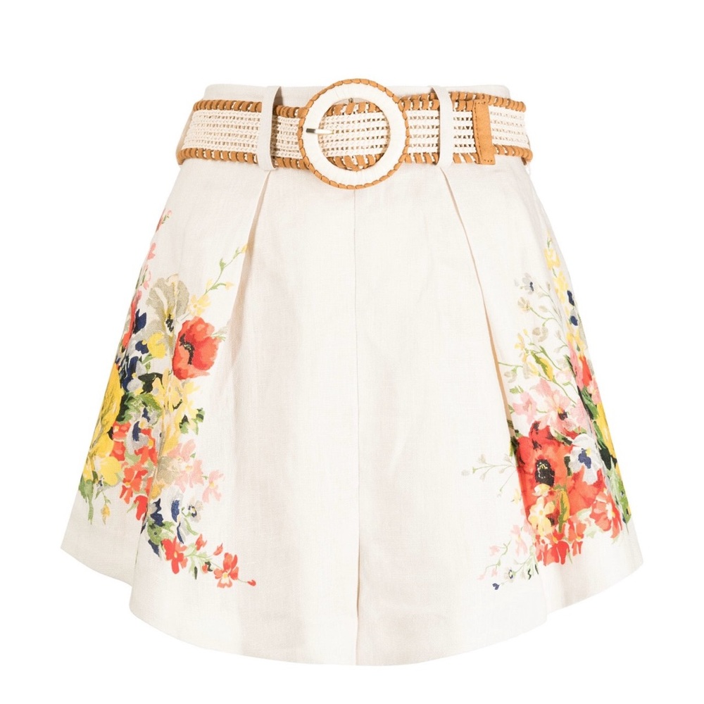 Zimmermann Alight floral-print linen shorts AUS size 1